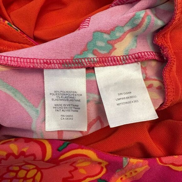 Jones New York Floral V-Neck Cap Sleeve Fit & Flare Dress Multicolor Size 6 - Picture 5 of 5